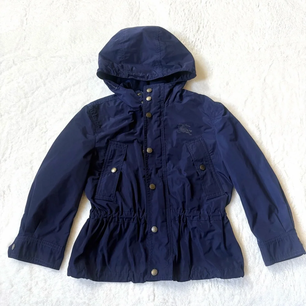 Burberry Nova Check Jacket Horse Navy Blue Boys 6Y